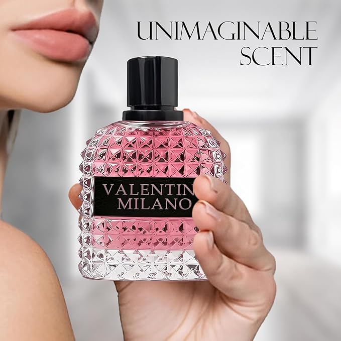 Valentine Milano (EDP) & Must Be Pink Bear Perfume for Women (EDT) - 3.4oz/100ml, Long Lasting Scents Women's Parfum, Fragrance for Women (Pack of 2)